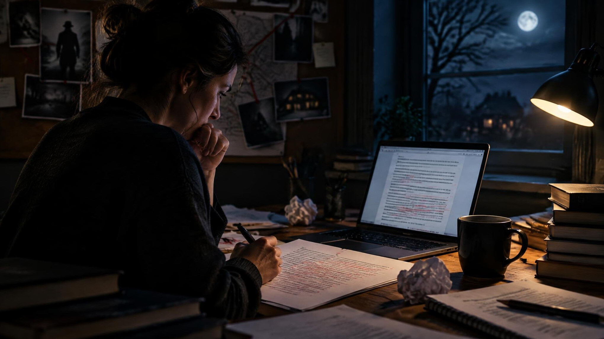 author revising manuscript