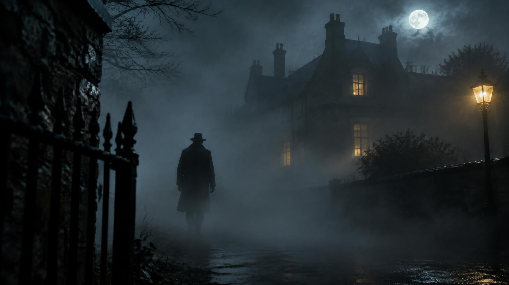 shadowy figure in fog