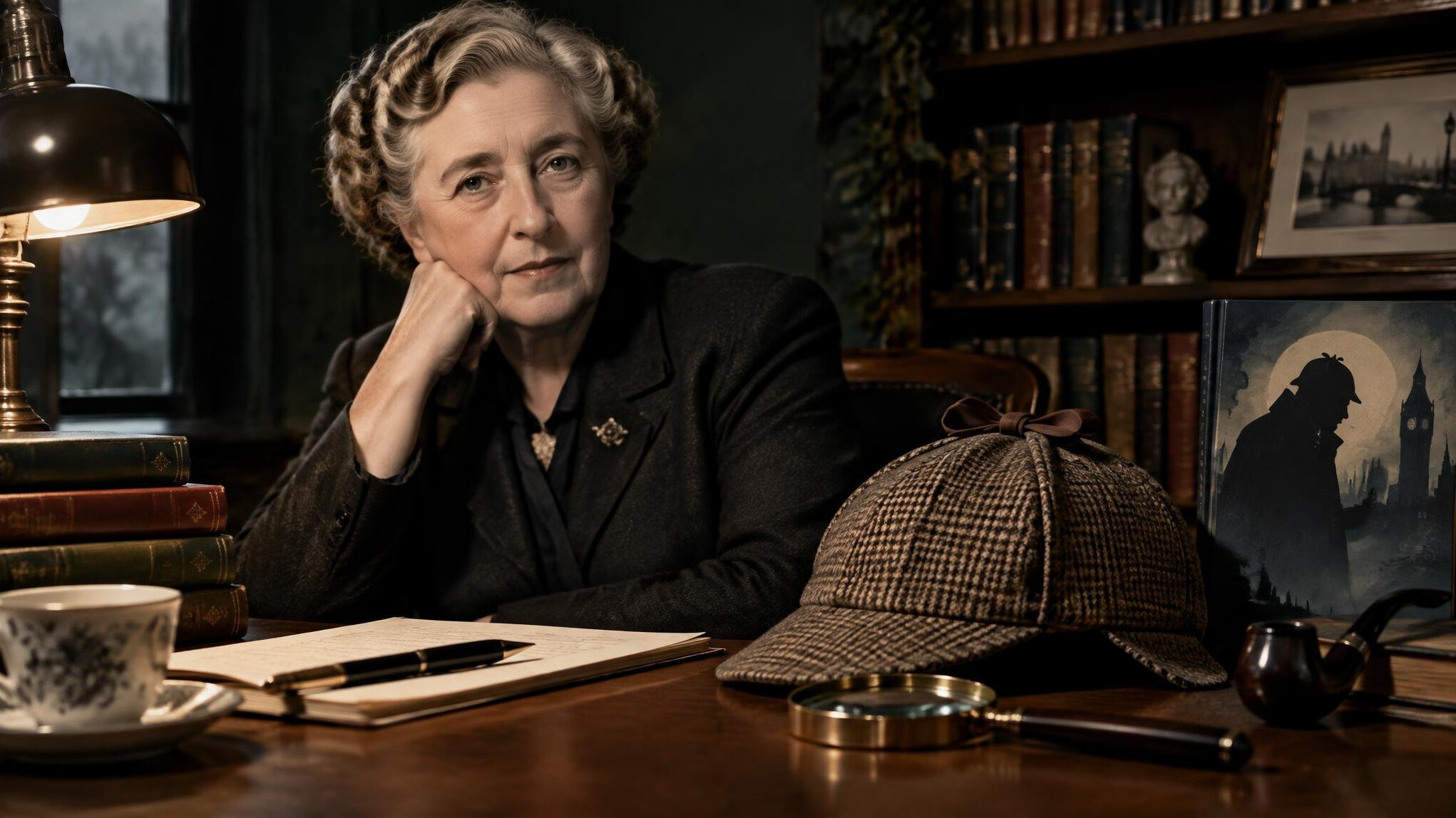 famous mystery author portrait